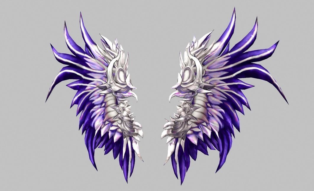 Futuristic Wing Low-poly 3D model_6