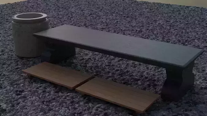 3D MODEL EUROPEAN BENCH