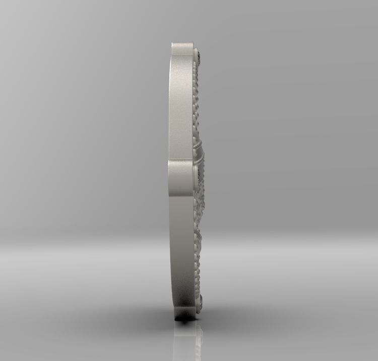 Medallion with st Vartan 3D print model_33