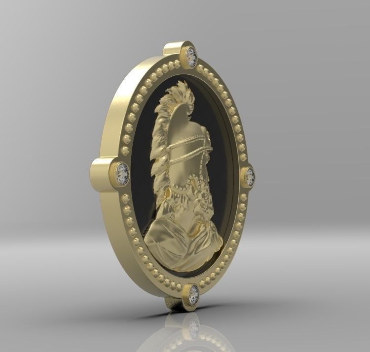Medallion with st Vartan 3D print model_23