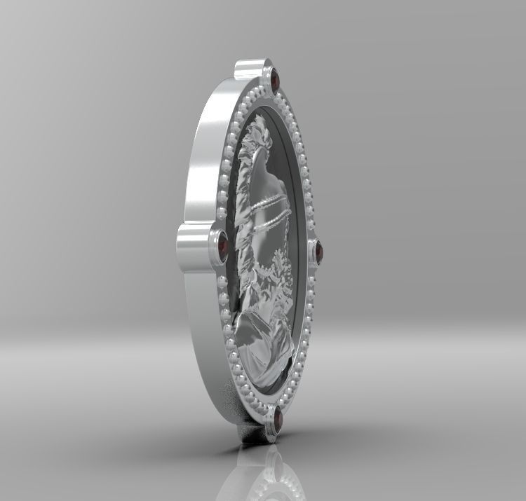 Medallion with st Vartan 3D print model_11