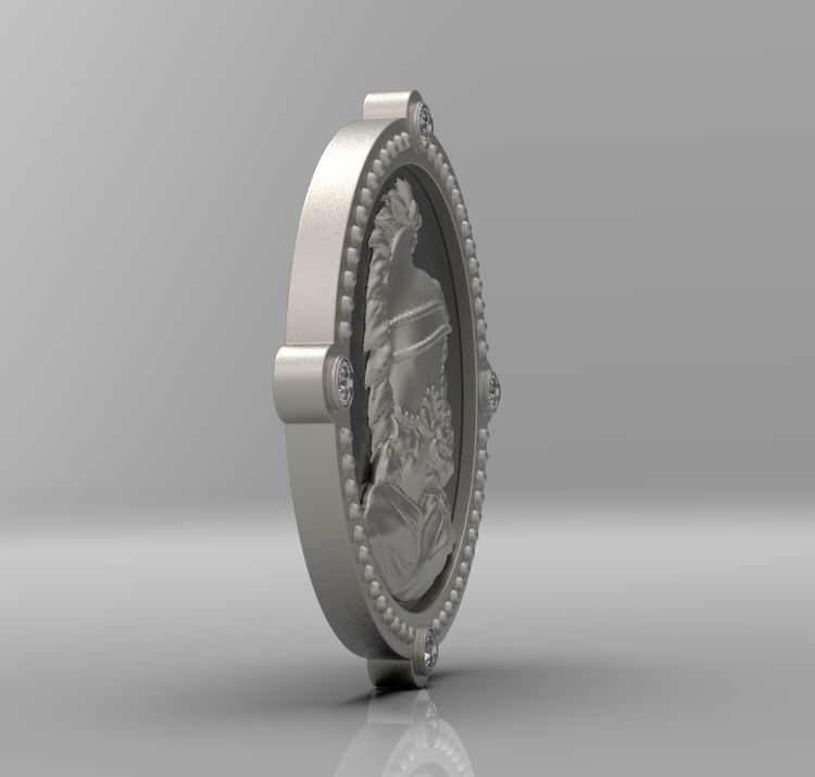 Medallion with st Vartan 3D print model_34