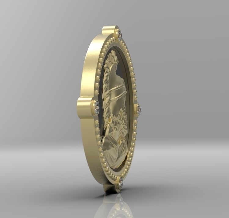 Medallion with st Vartan 3D print model_22