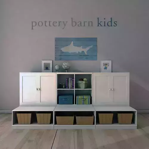 Pottery Barn Cameron Low Storage System with Open Bases
