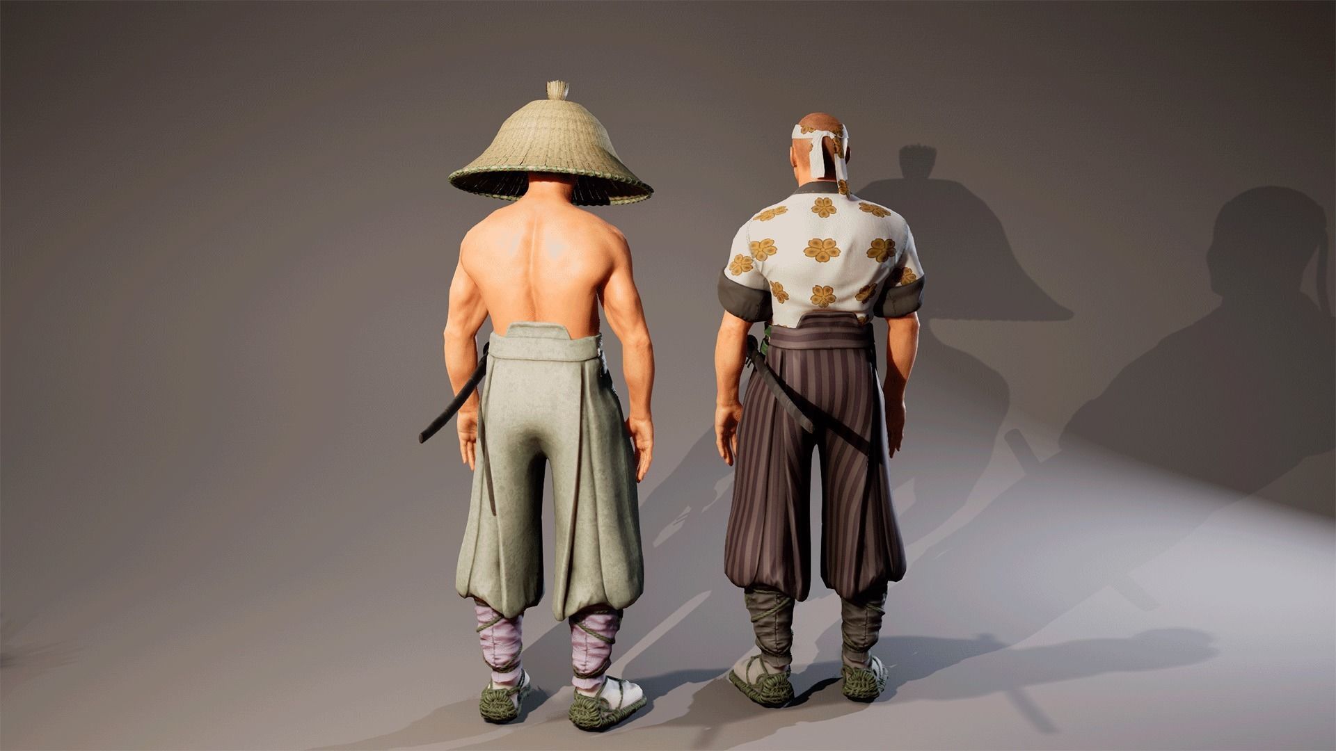 Samurai Hiroshi Low-poly 3D model_4