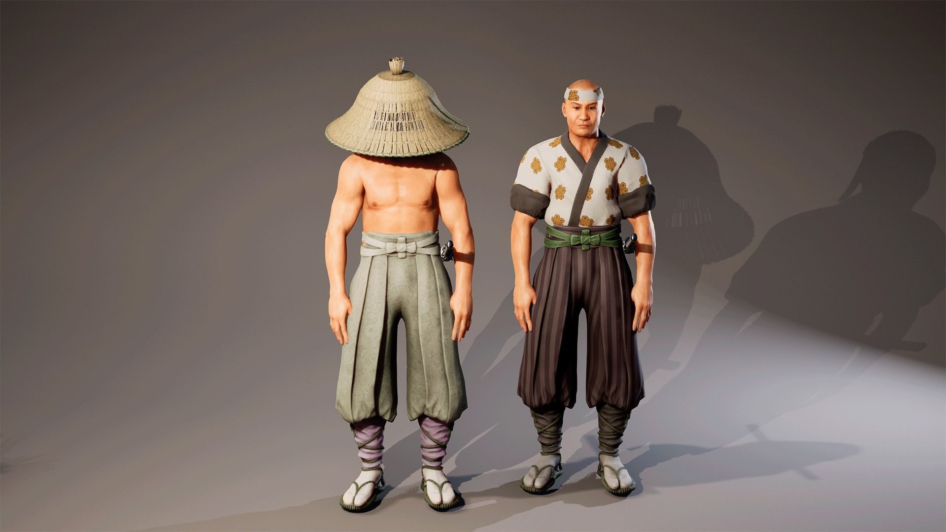 Samurai Hiroshi Low-poly 3D model_0