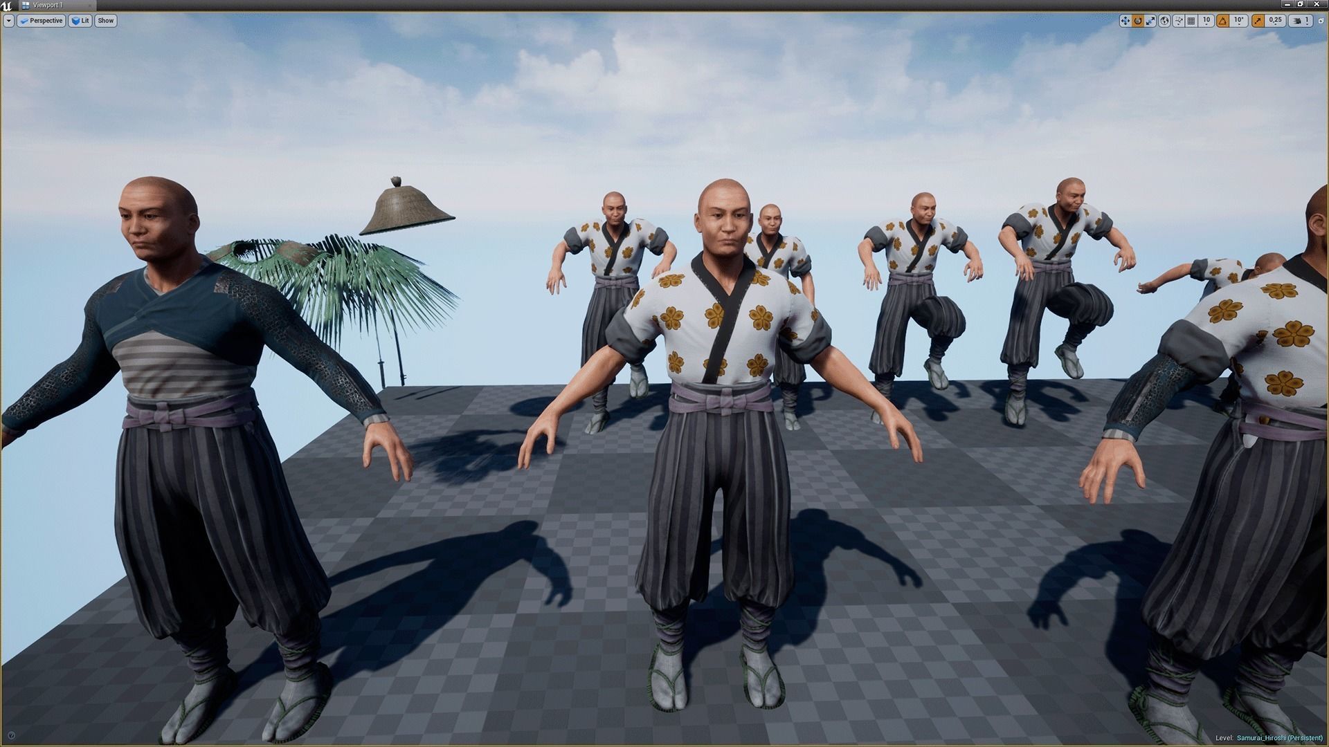 Samurai Hiroshi Low-poly 3D model_5