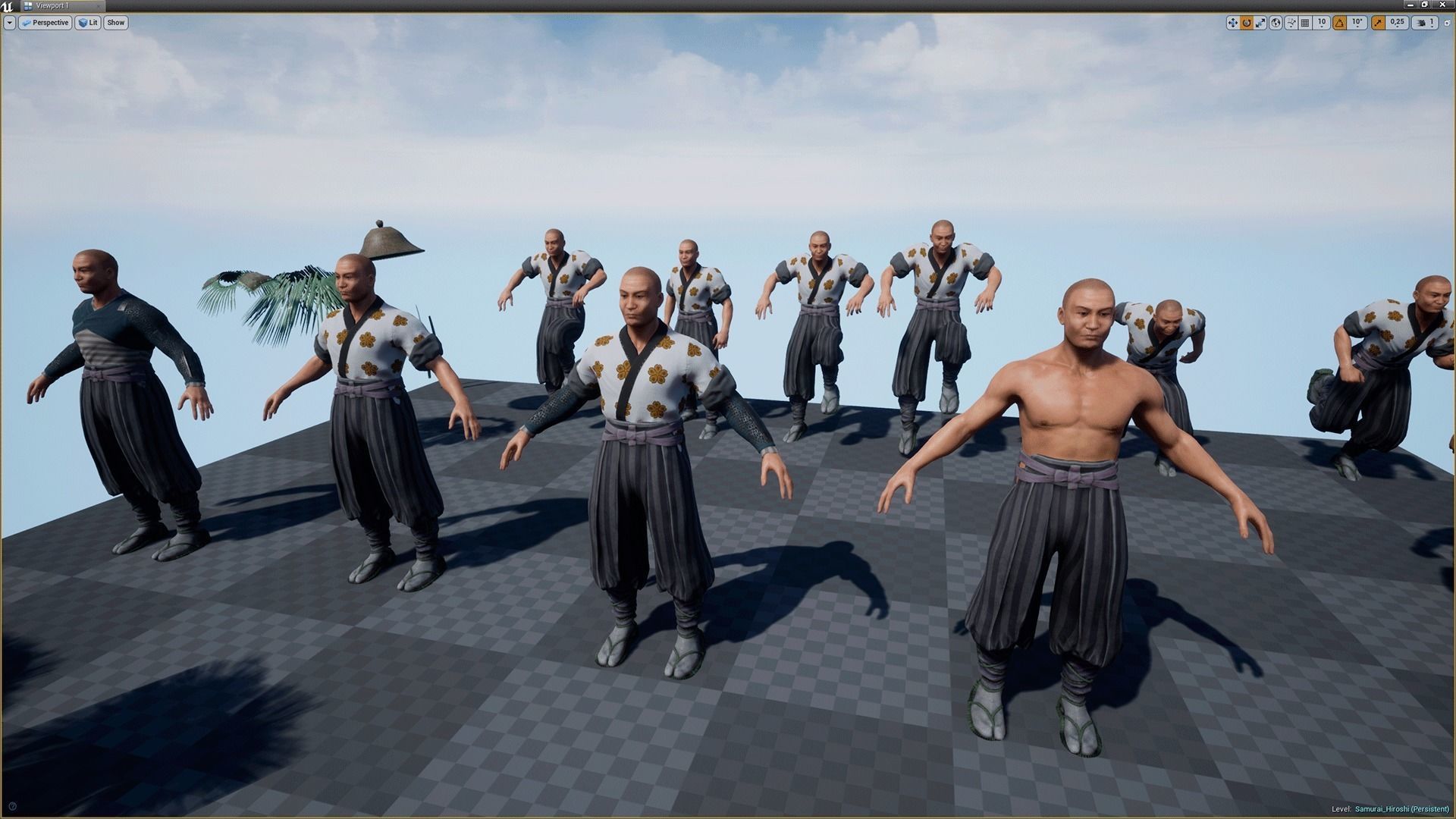 Samurai Hiroshi Low-poly 3D model_6