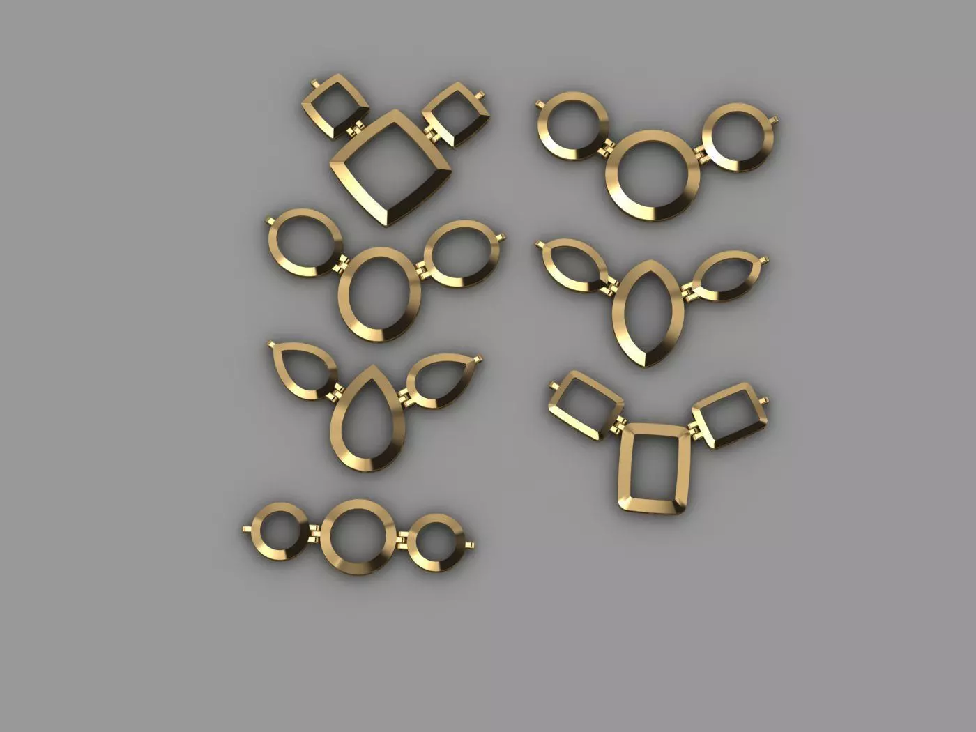 Pendants - Gold 3D print model_0