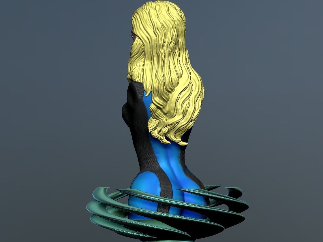 Invisible Woman Bust - Fantastic Four 3D print model_3