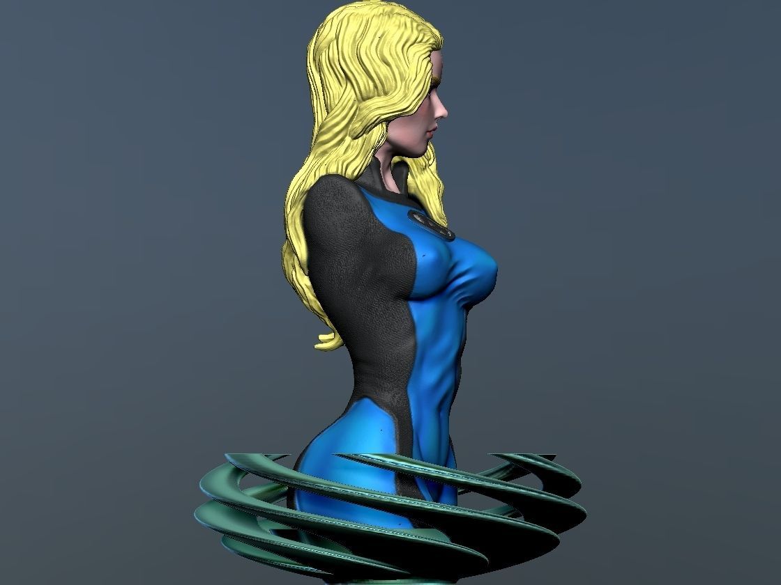 Invisible Woman Bust - Fantastic Four 3D print model_6