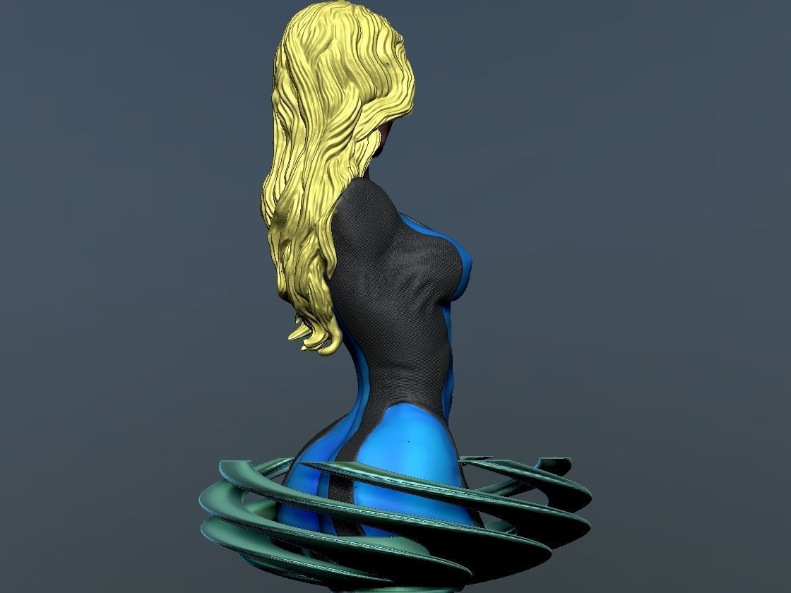 Invisible Woman Bust - Fantastic Four 3D print model_5