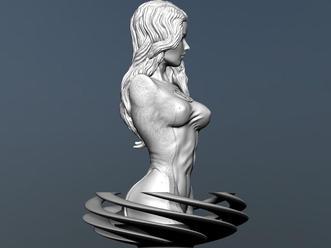 Invisible Woman Bust - Fantastic Four 3D print model_14