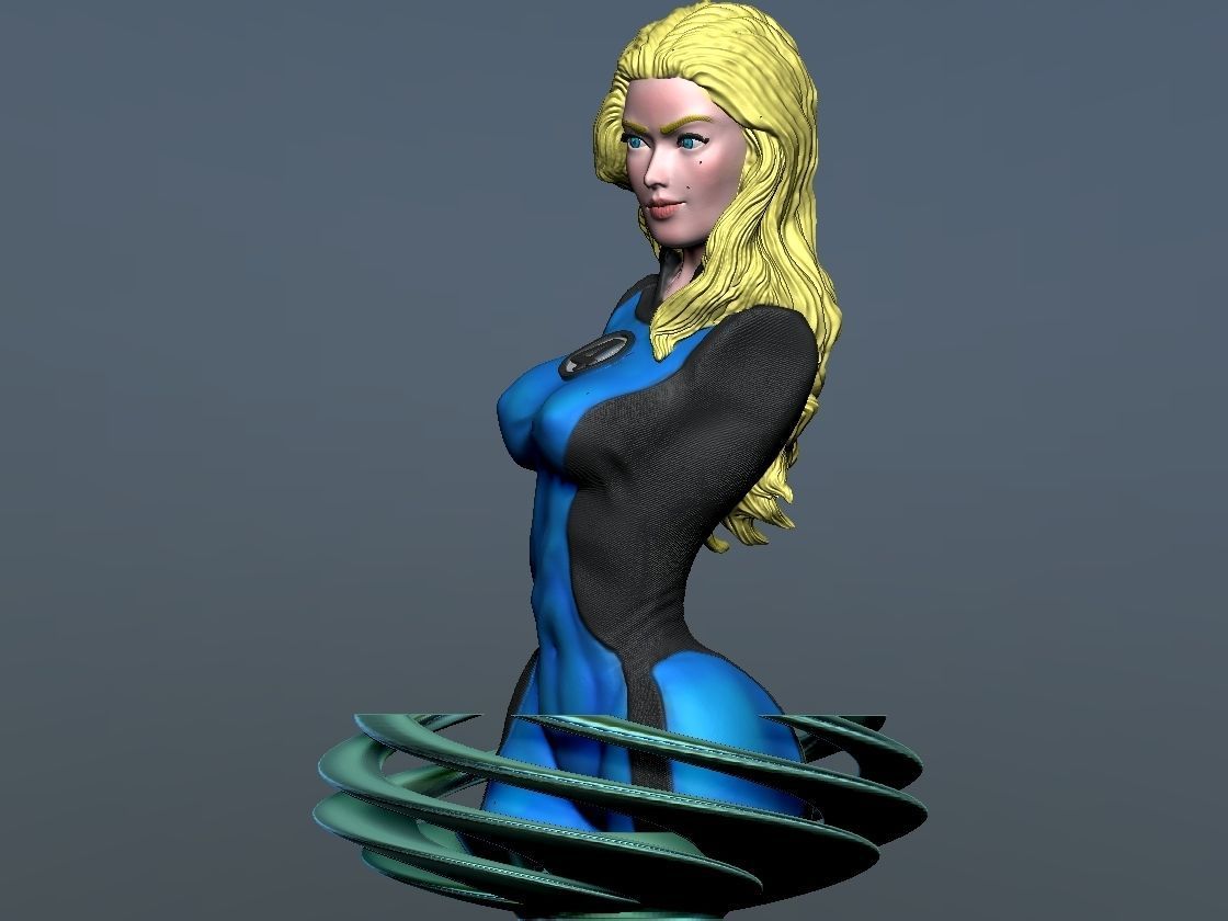 Invisible Woman Bust - Fantastic Four 3D print model_1