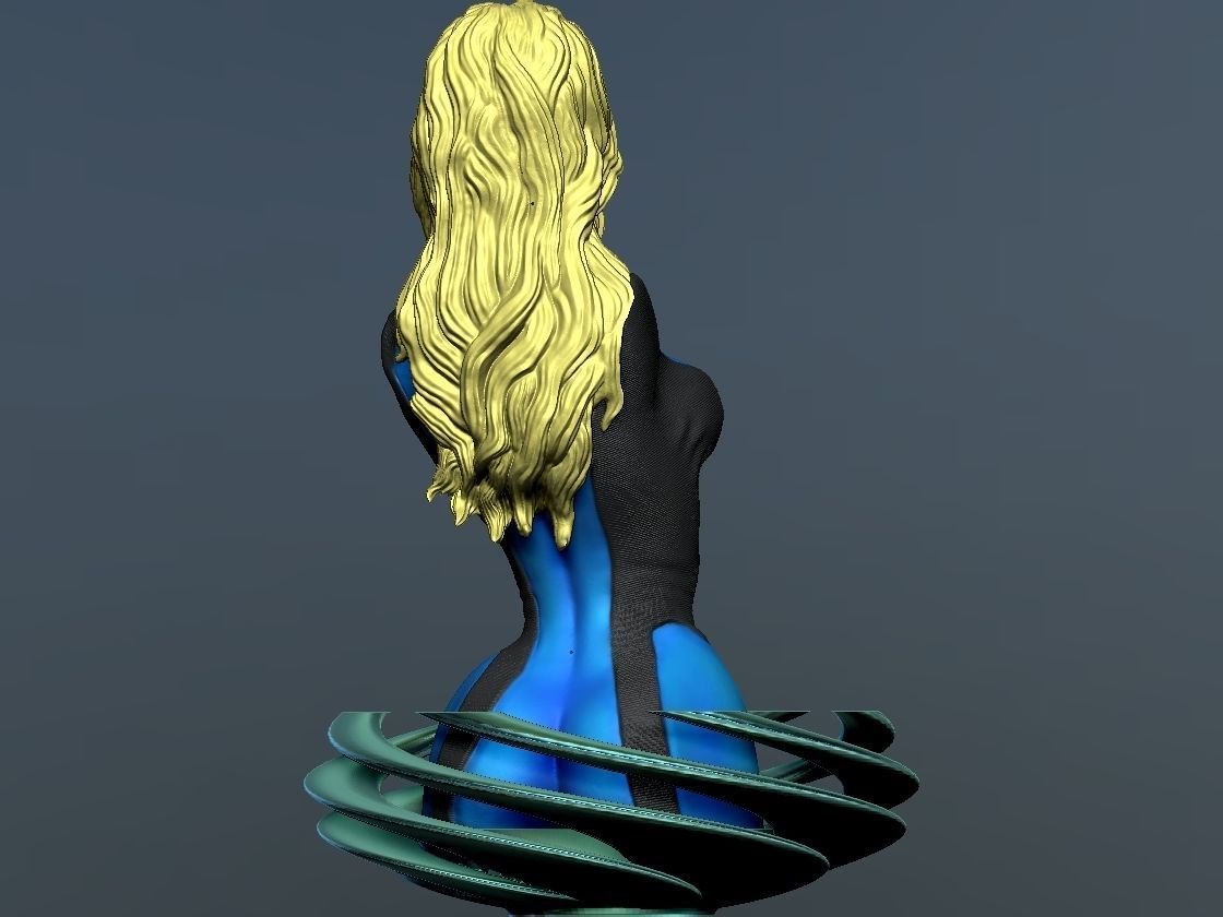 Invisible Woman Bust - Fantastic Four 3D print model_4