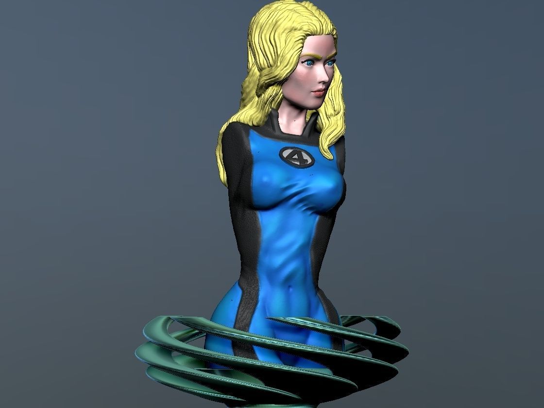 Invisible Woman Bust - Fantastic Four 3D print model_7