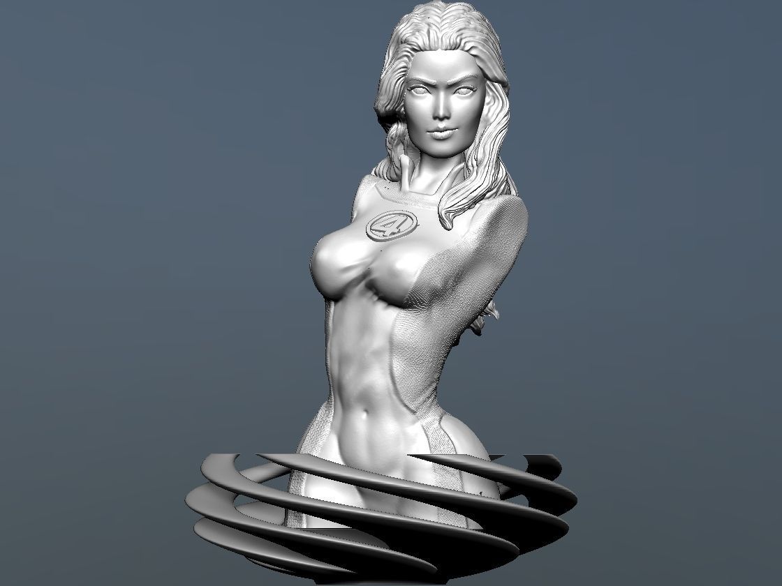 Invisible Woman Bust - Fantastic Four 3D print model_8