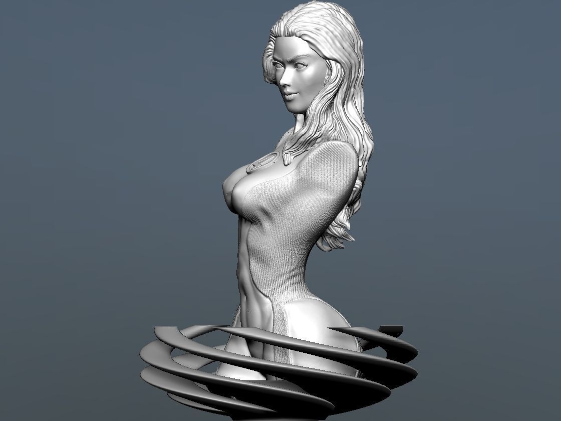 Invisible Woman Bust - Fantastic Four 3D print model_9