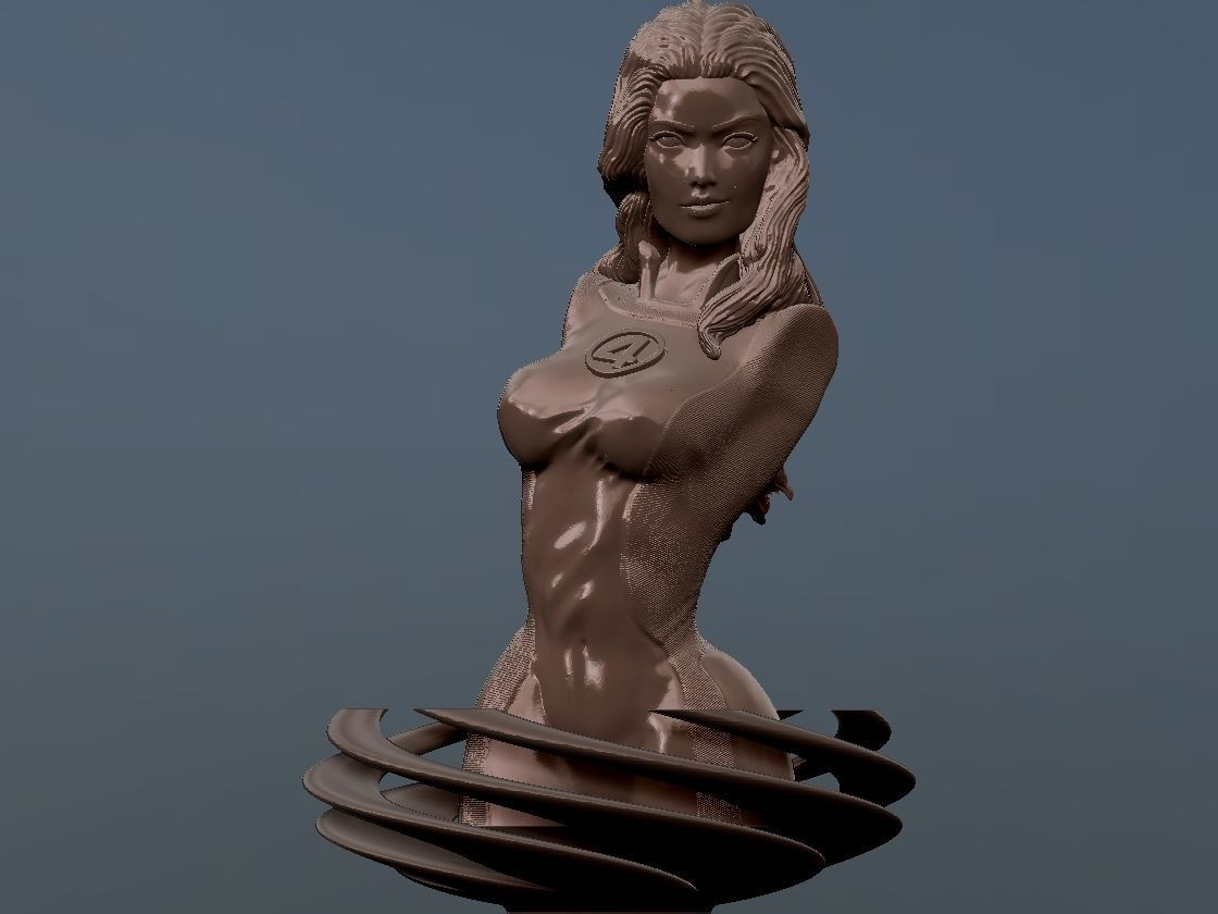 Invisible Woman Bust - Fantastic Four 3D print model_17