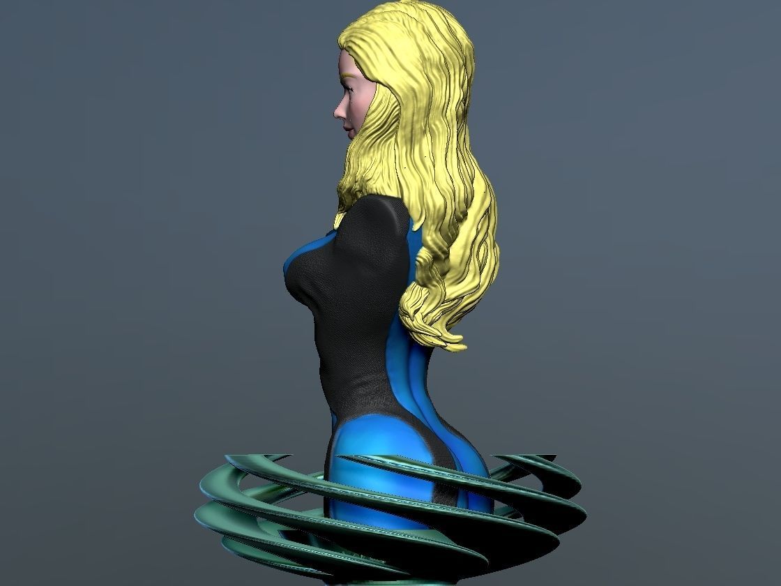 Invisible Woman Bust - Fantastic Four 3D print model_2