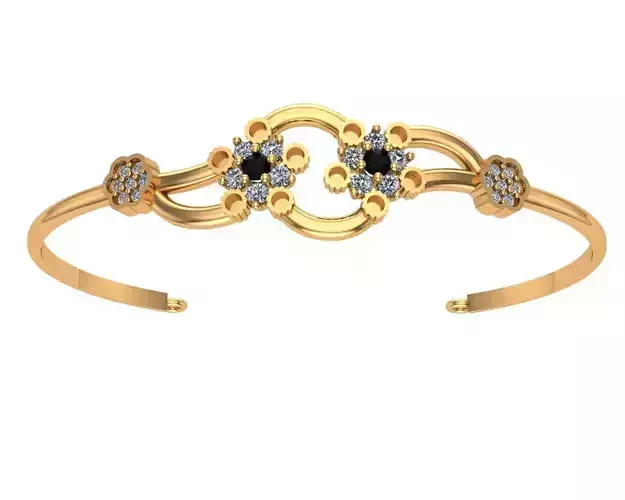 bracalets7 gold bangle with diamonds