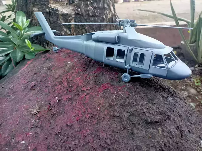 Helicopter  black hawk miniature 3D print model
