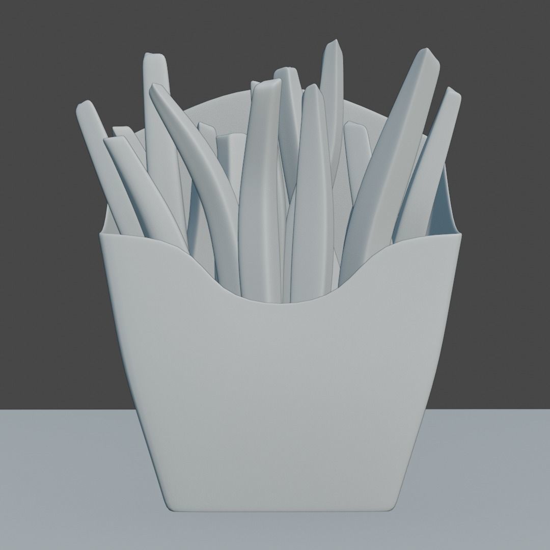 French Fries Low-poly 3D model_3