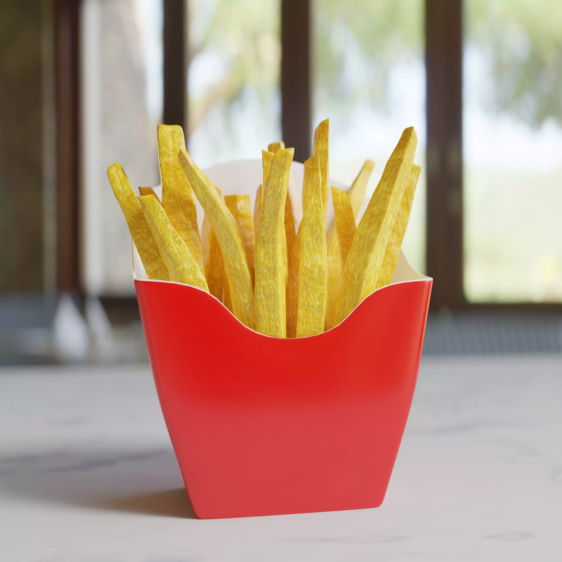 French Fries Low-poly 3D model_0