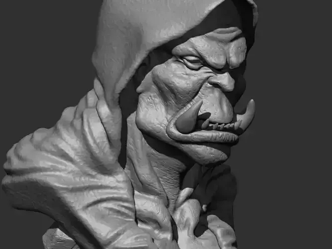 Orc bust 3d model