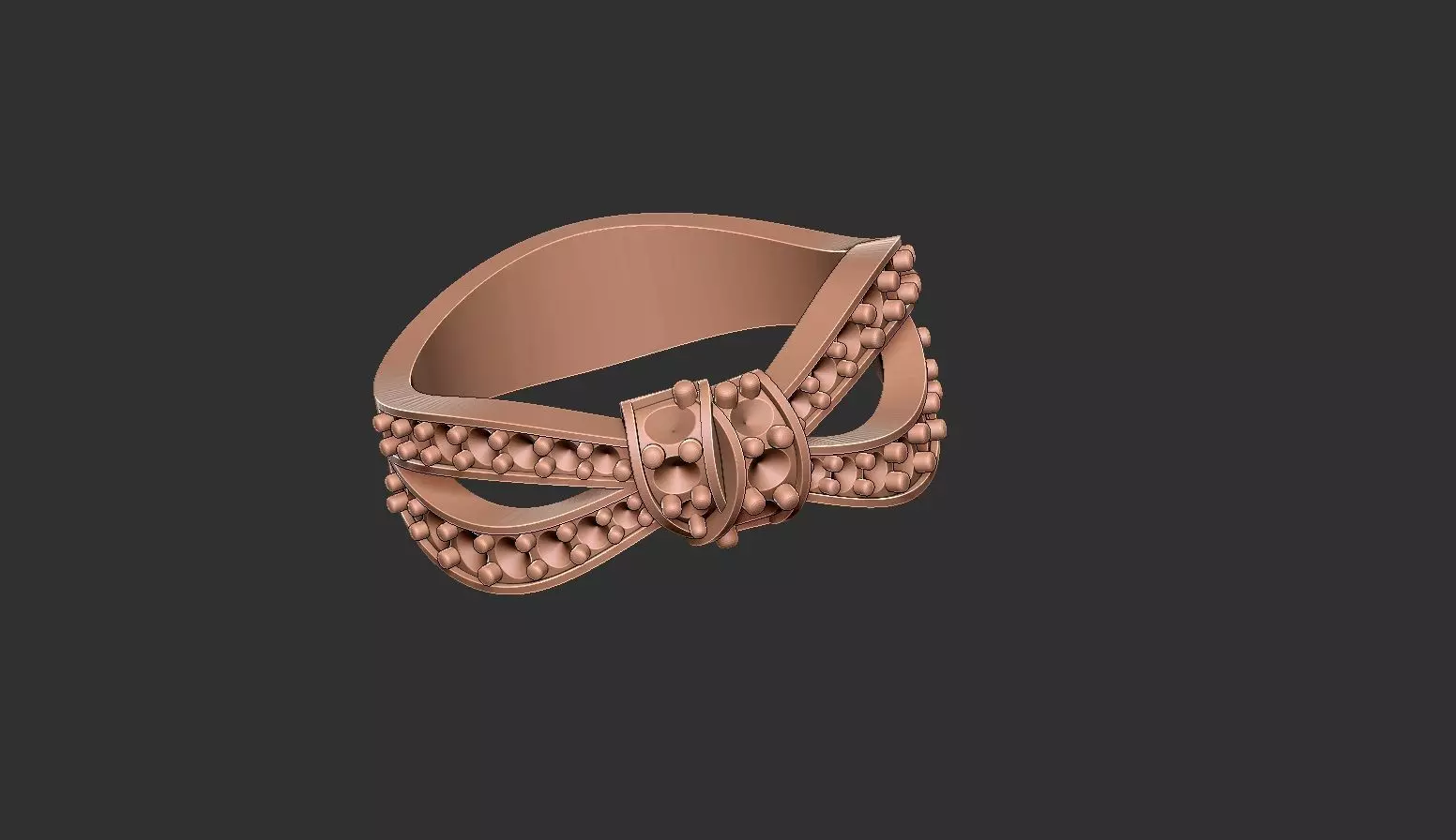 Knot diamond ring 3D print model