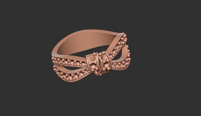 Knot diamond ring 3D print model