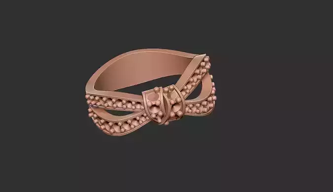 Knot diamond ring