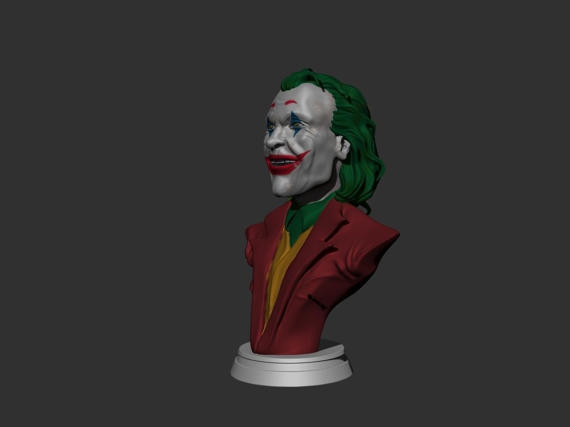 Joker 3d bust 3D print model_2