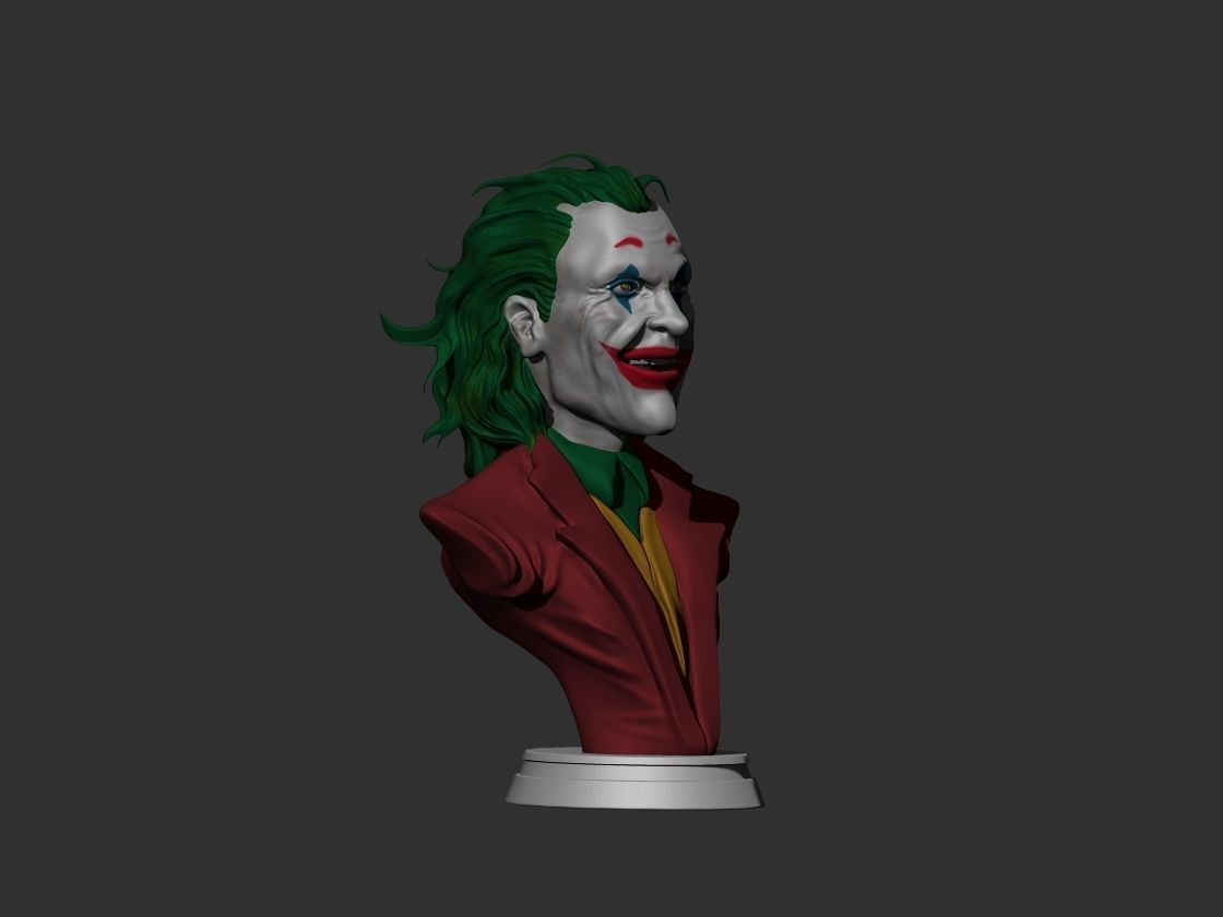 Joker 3d bust 3D print model_3