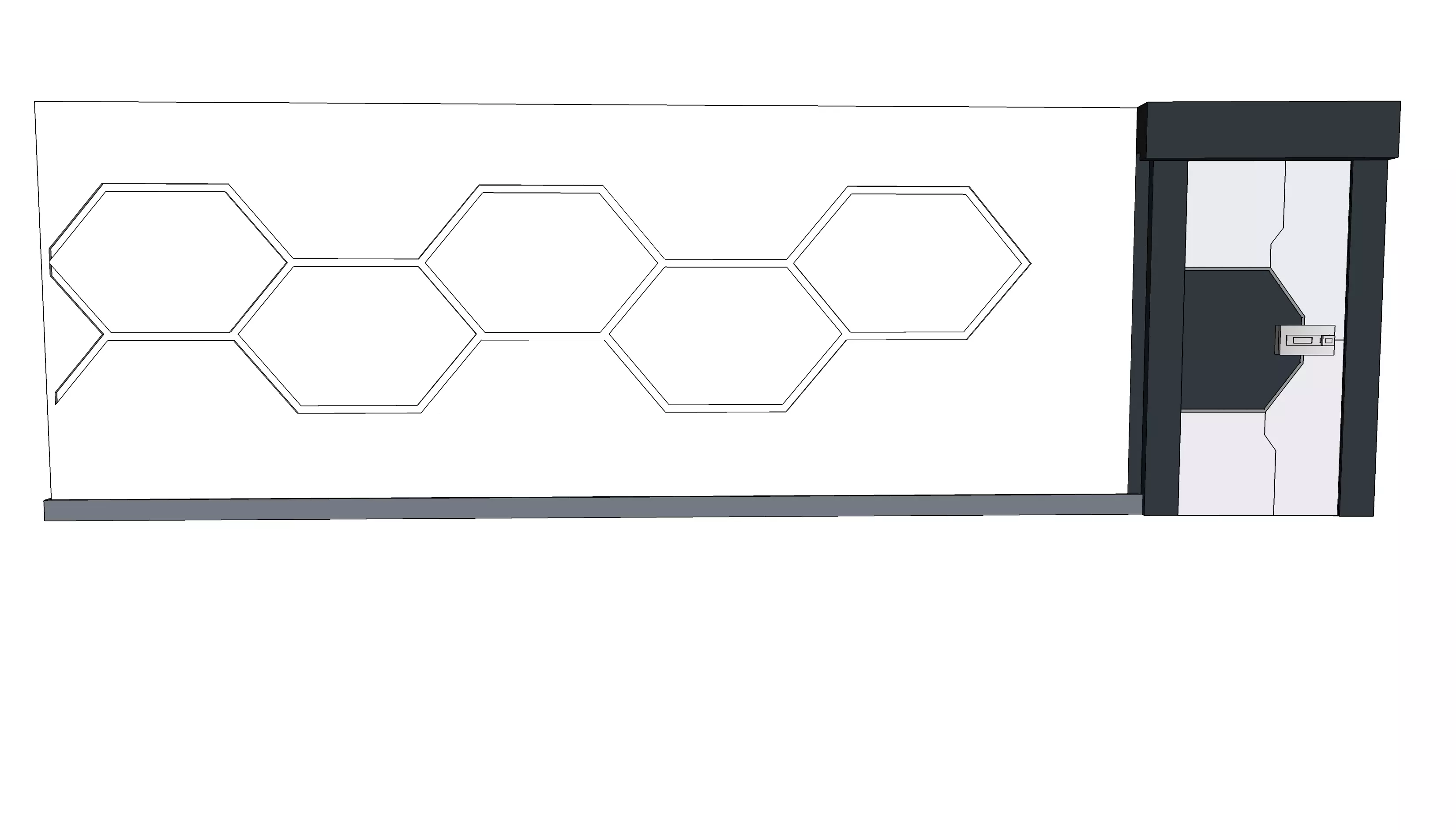SCIFI WALL DOOR 01 Free 3D model