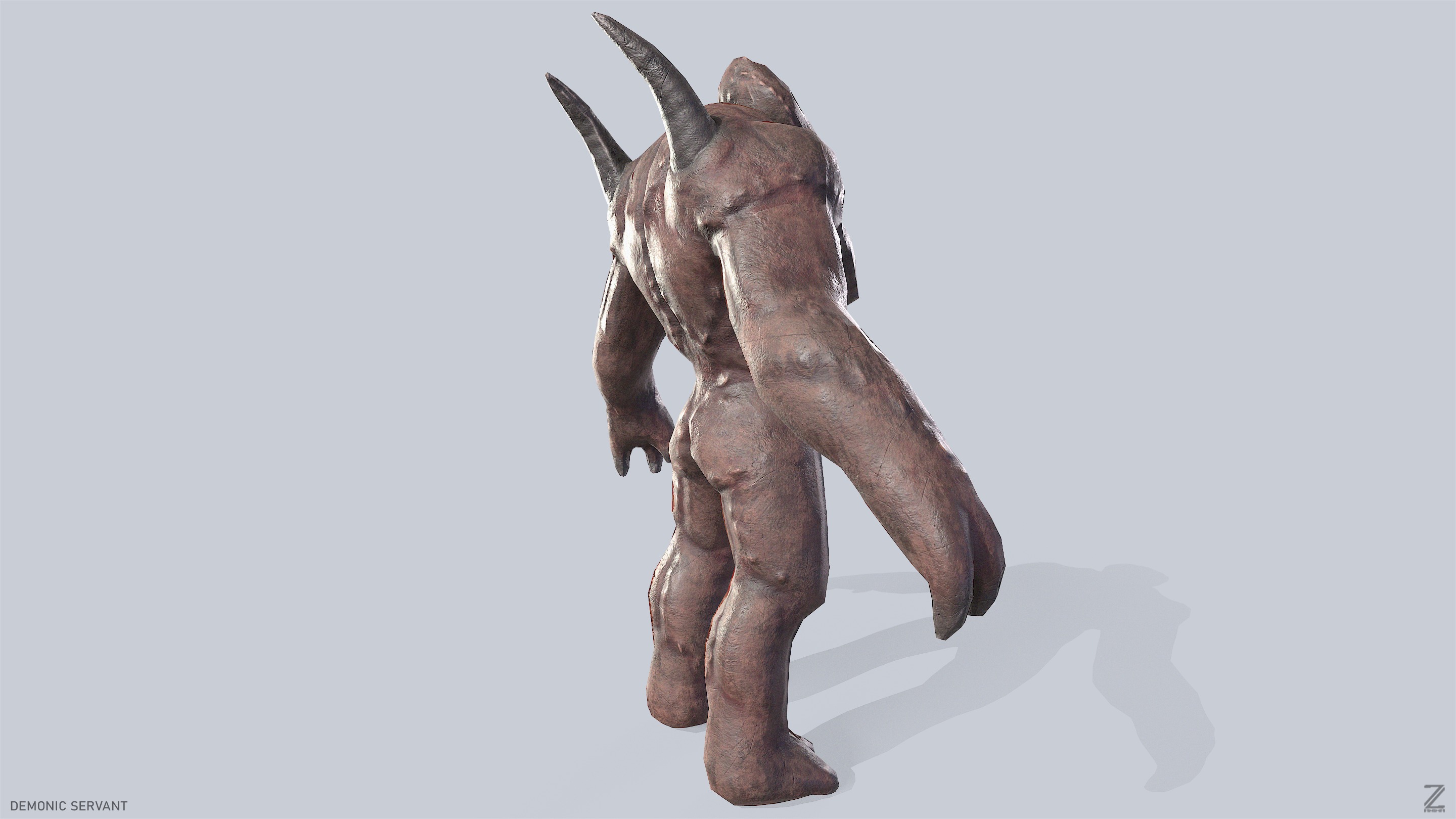 Demonic servant Low-poly 3D model_8