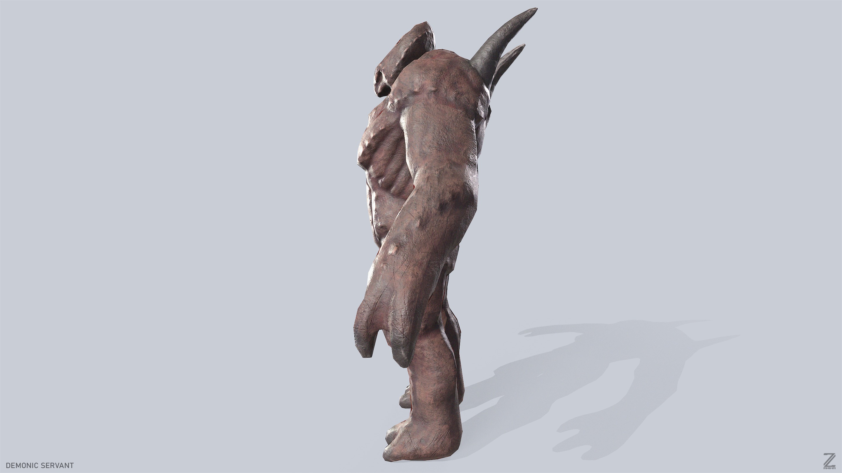 Demonic servant Low-poly 3D model_6