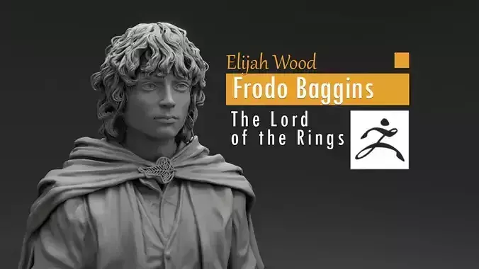 Elijah Wood - Frodo Baggins - The Lord of the Rings 3D print model
