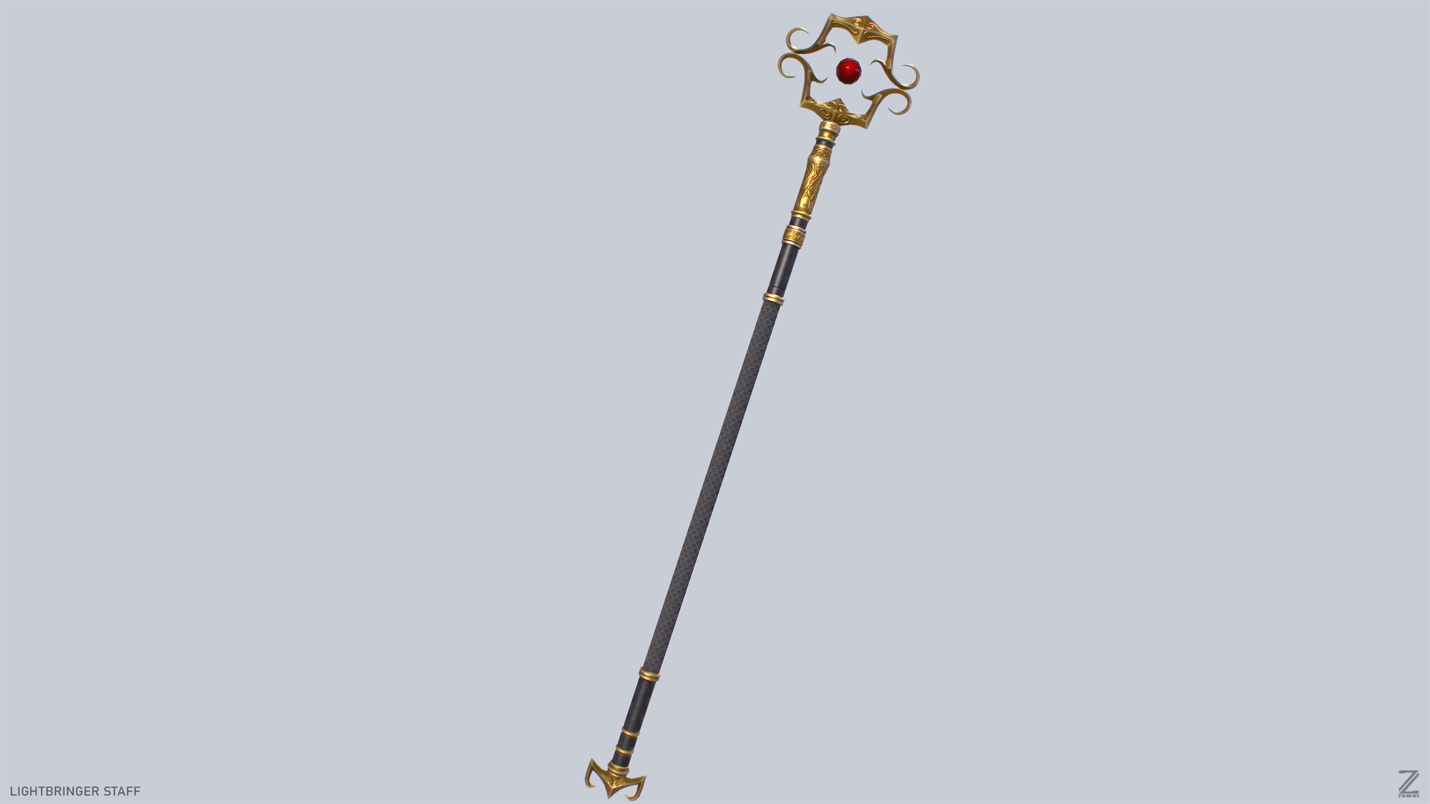 Lightbringer staff Low-poly 3D model_6