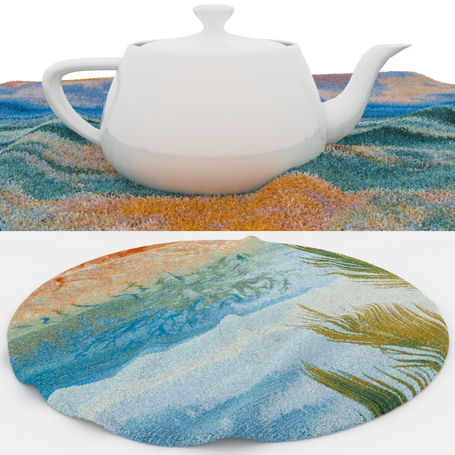 Rugs No 173 Low-poly 3D model_1