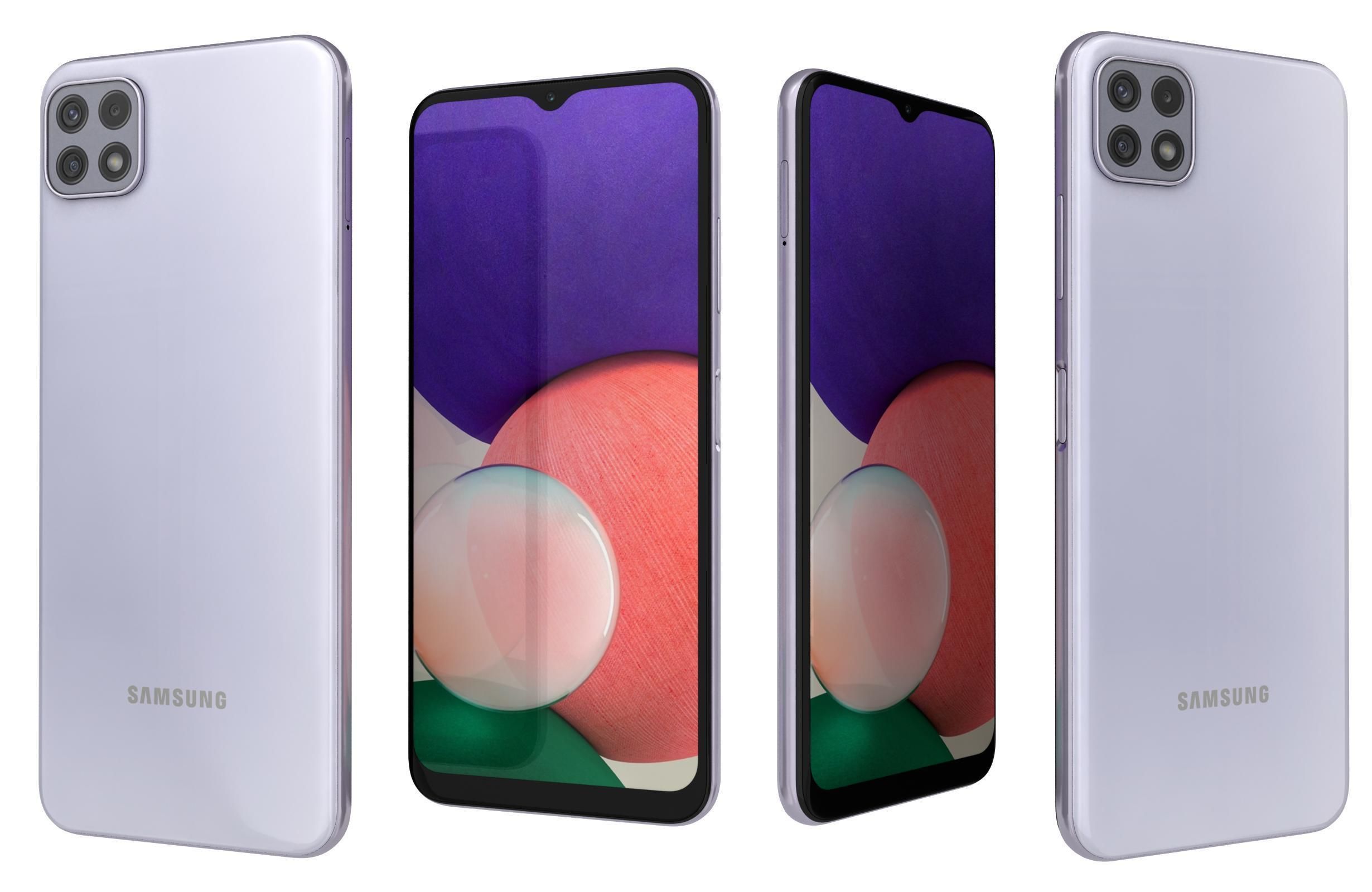 Samsung Galaxy A22 5G Violet 3D model_3
