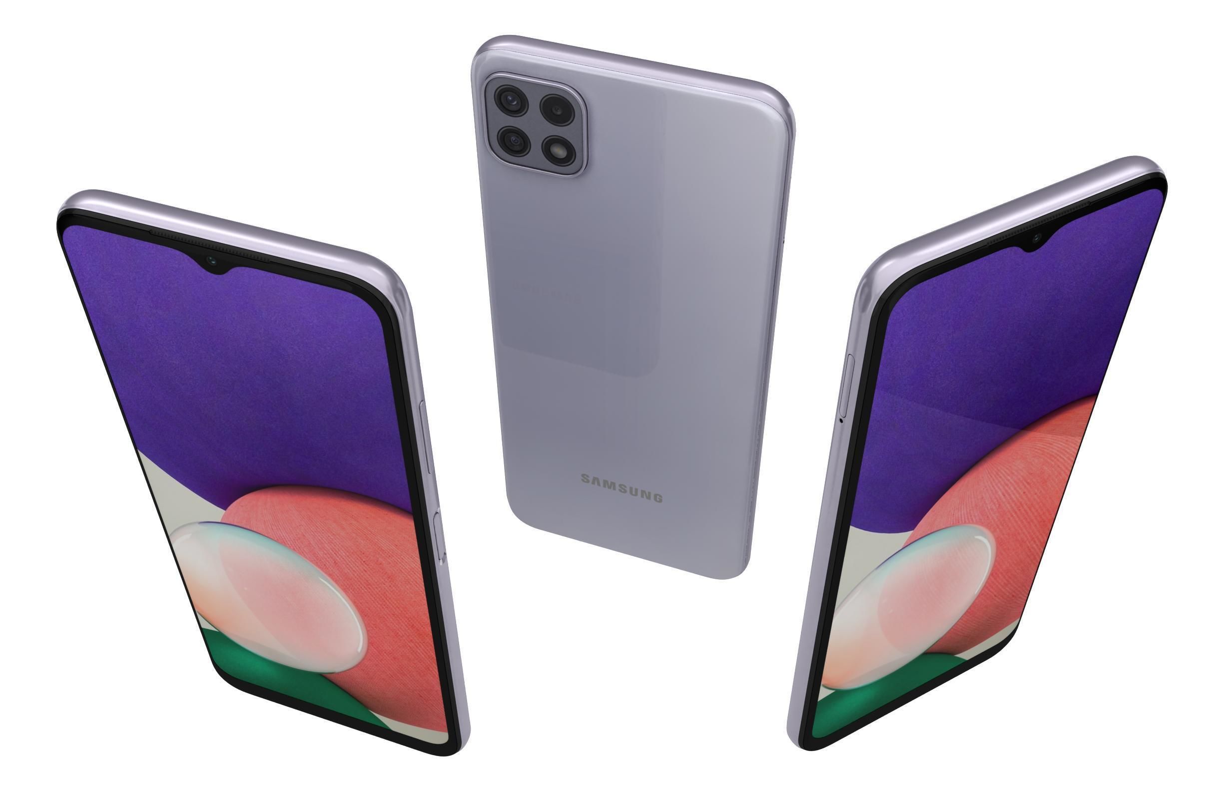 Samsung Galaxy A22 5G Violet 3D model_1