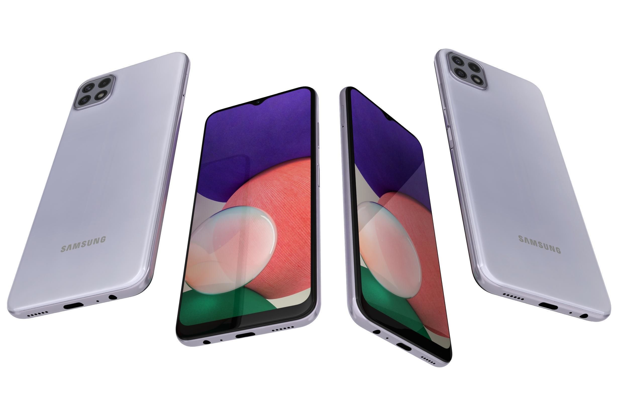 Samsung Galaxy A22 5G Violet 3D model_4