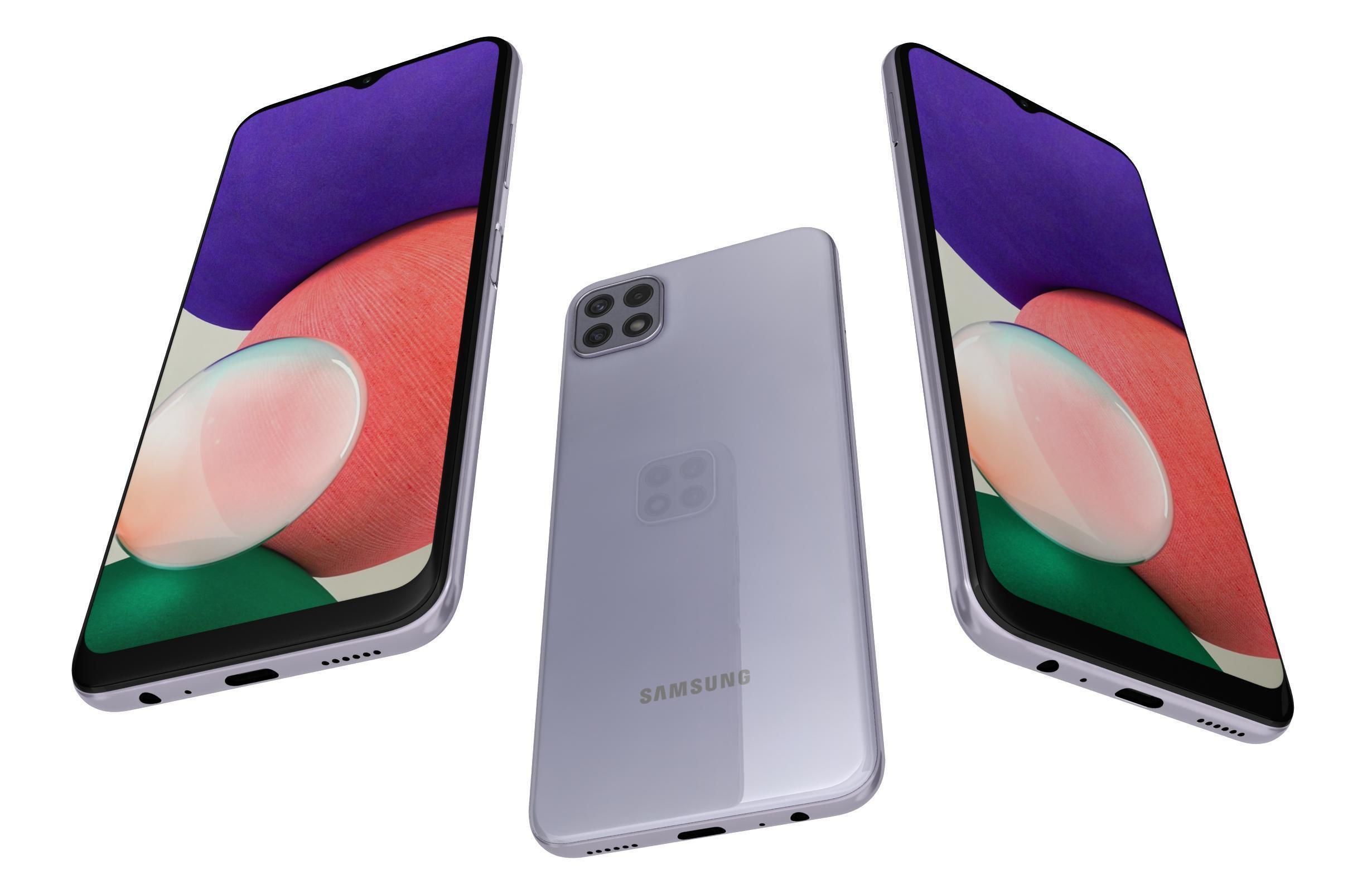 Samsung Galaxy A22 5G Violet 3D model_2