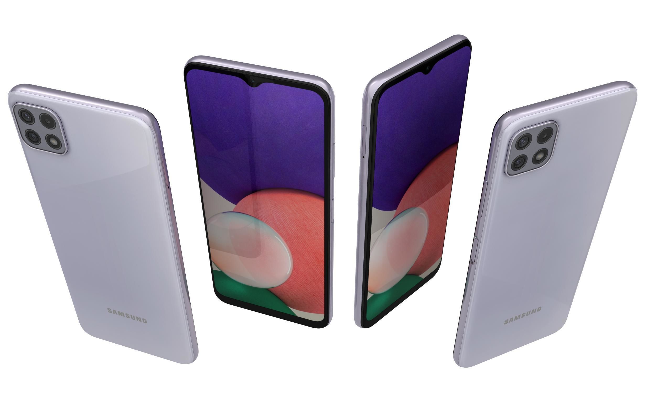 Samsung Galaxy A22 5G Violet 3D model_5