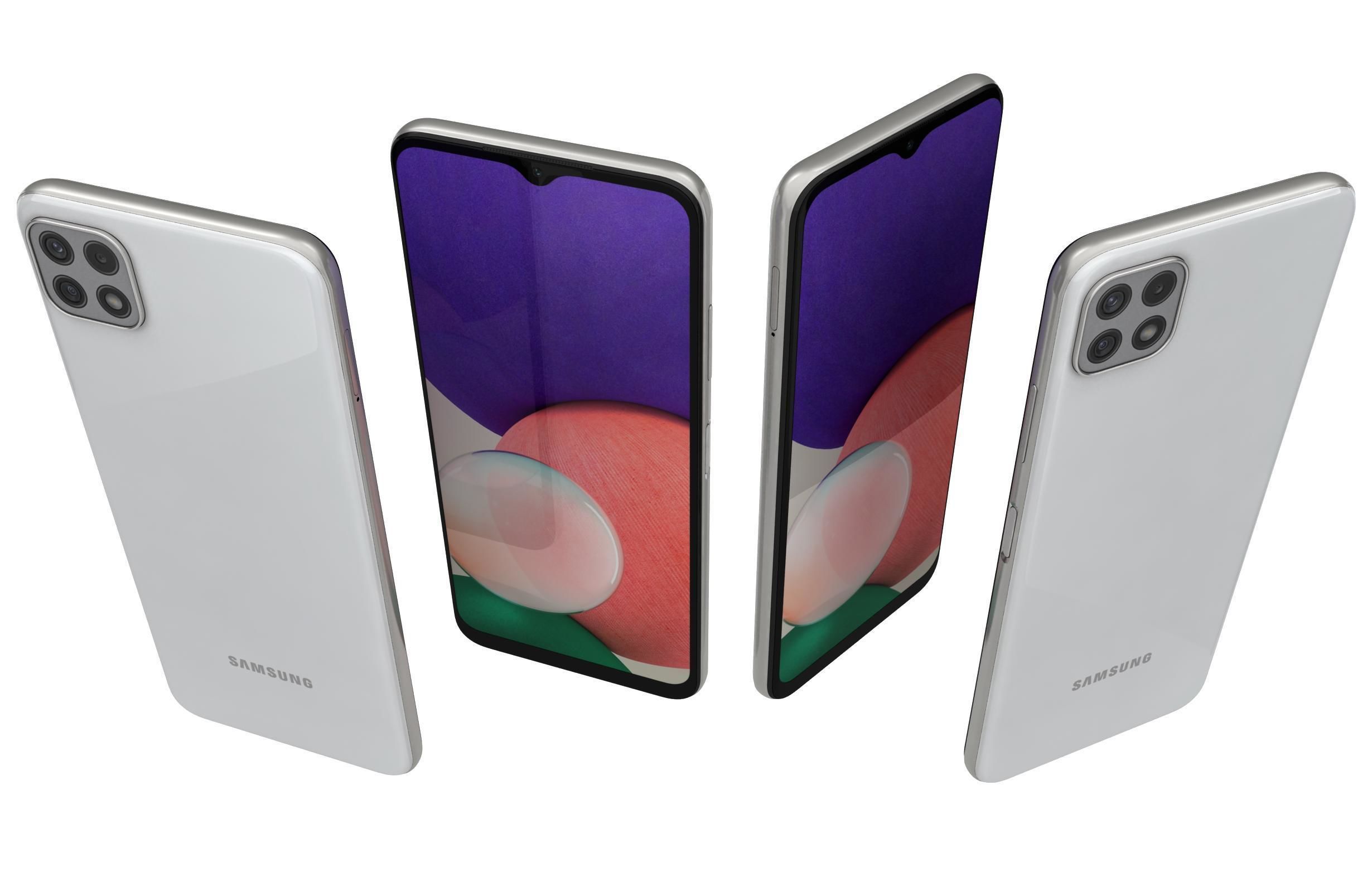 Samsung Galaxy A22 5G White 3D model_1