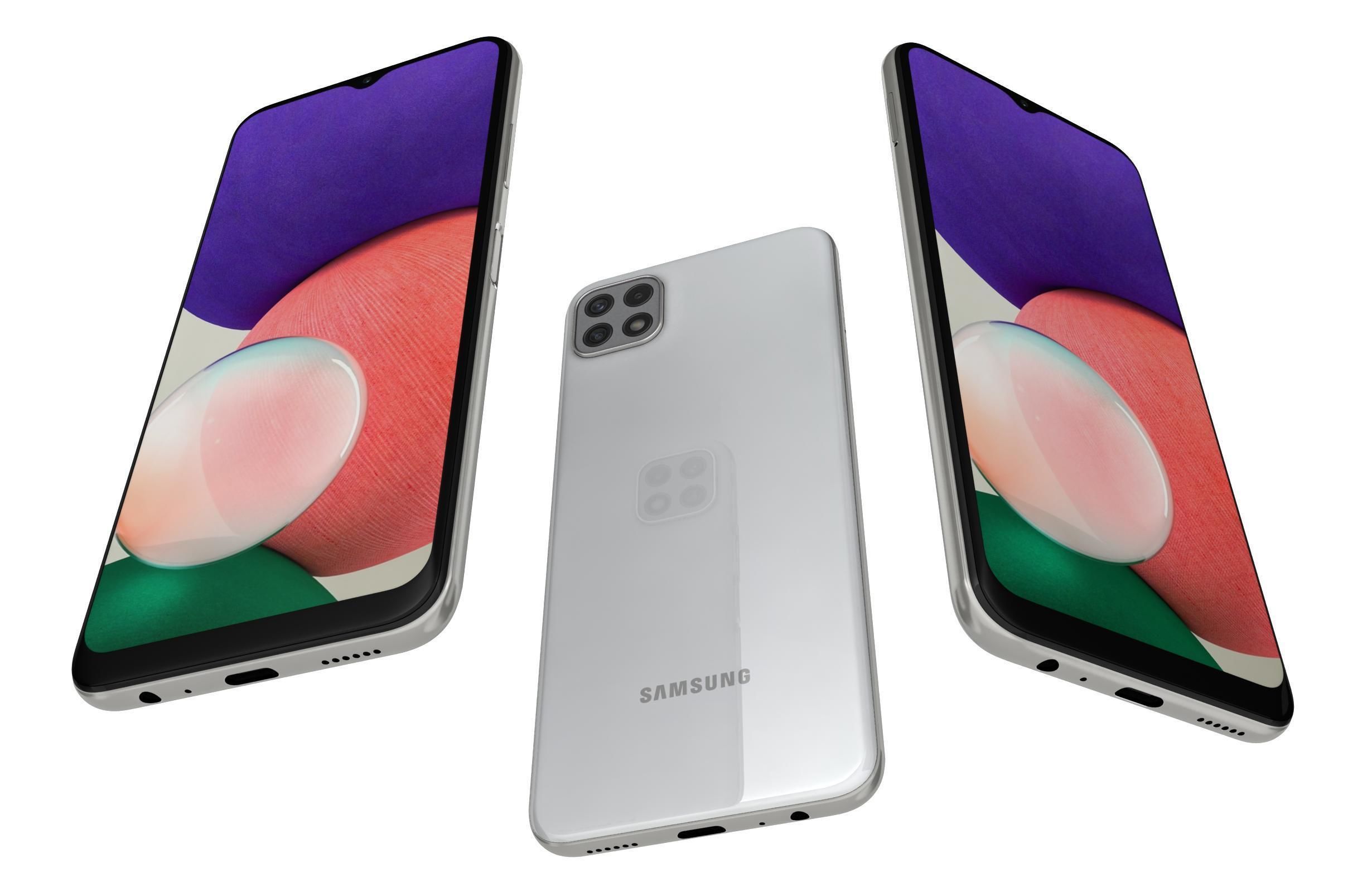 Samsung Galaxy A22 5G White 3D model_3