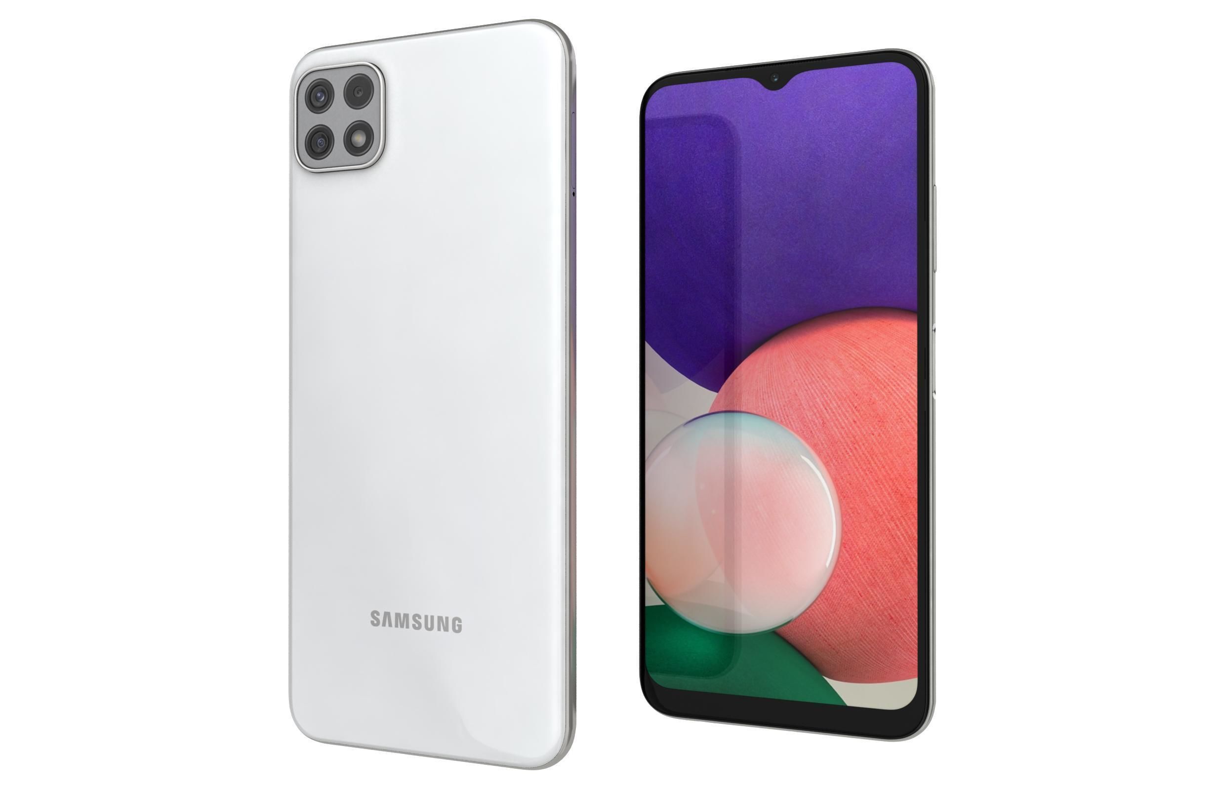 Samsung Galaxy A22 5G White 3D model_7