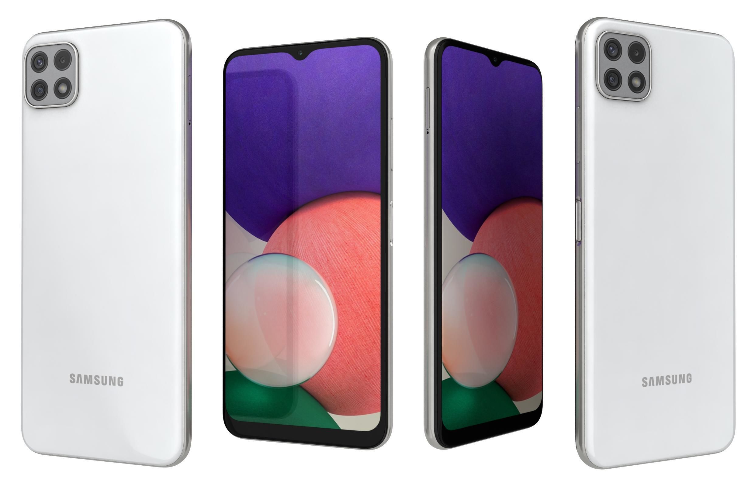 Samsung Galaxy A22 5G White 3D model_4