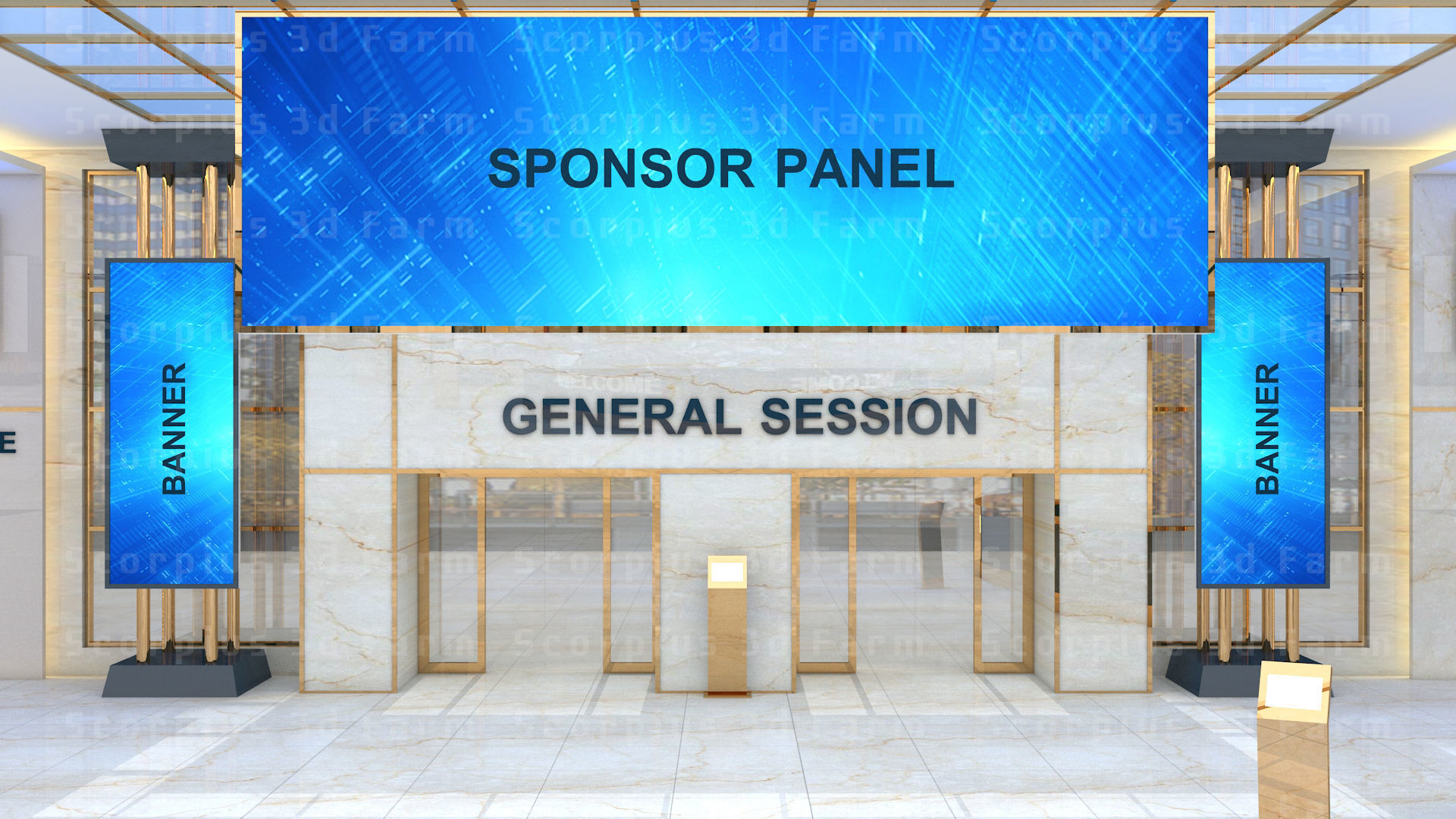 Virtual Lobby 3D Model Collection_10